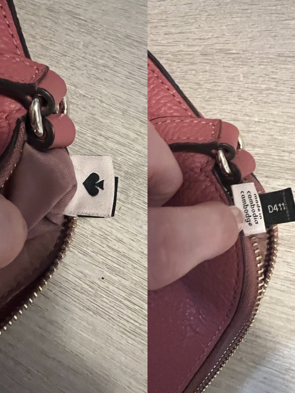 Kate Spade New York Kenzie Dome Crossbody Bag Pebble Leather Dark Rose D411 - Picture 7 of 7